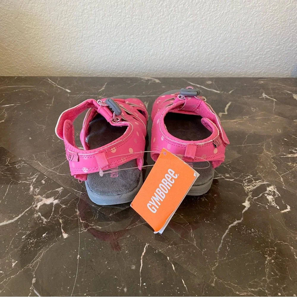 Gymboree Pink &‎ White Polka Dot Sandals size 13